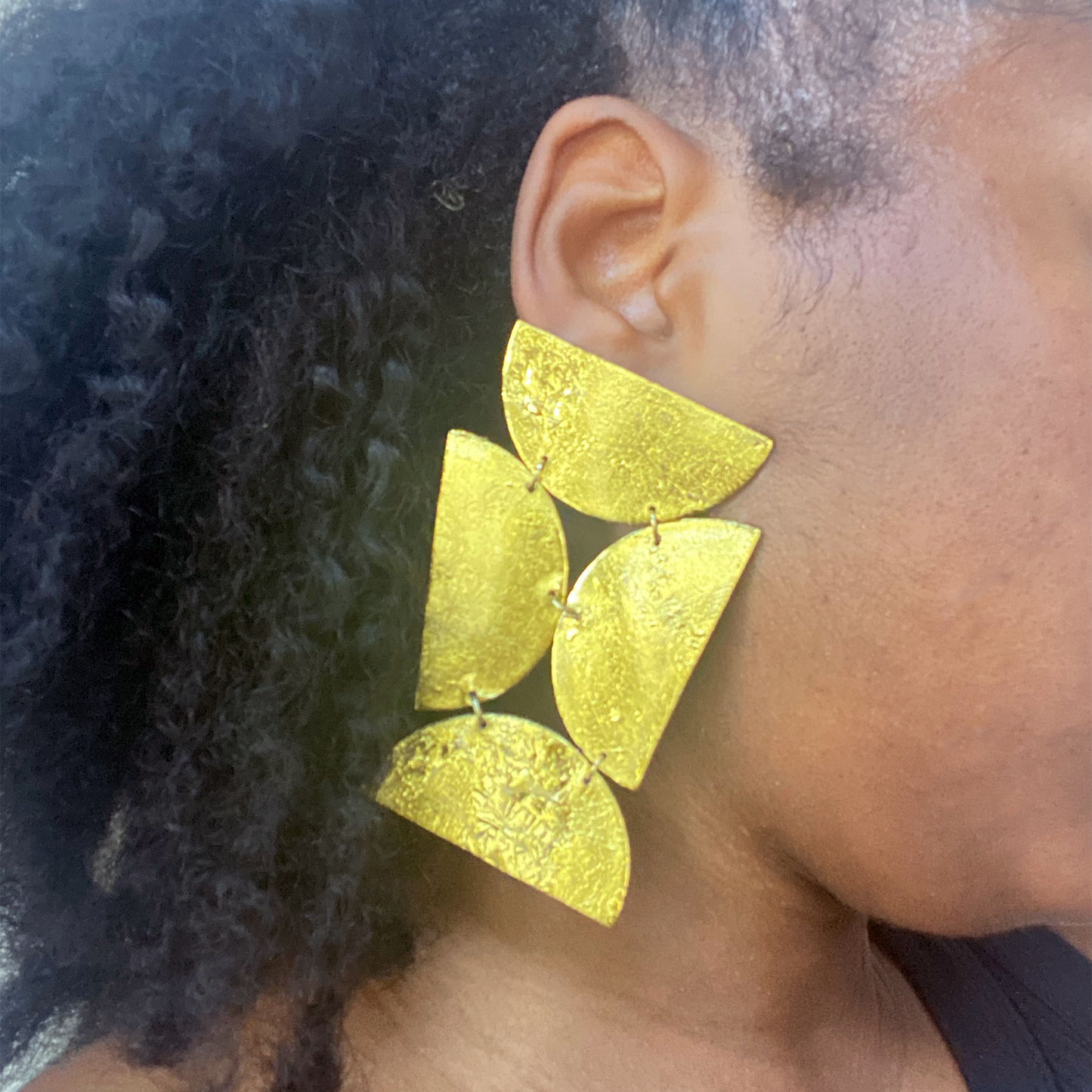 Gold Abstract Earrings